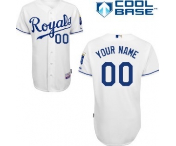 Kids' Kansas City Royals Customized White Jersey