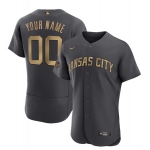 Men's Kansas City Royals Active Player Custom Charcoal 2022 All-Star Flex Base Stitched MLB Jersey