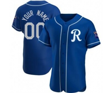 Men's Kansas City Royals Blue Customized Stitched MLB Jersey