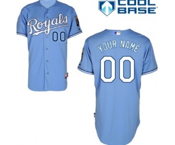 Men's Kansas City Royals Customized Light Blue Jersey