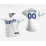 Women's Custom Kansas City Royals 2020 White Home Nike Jersey