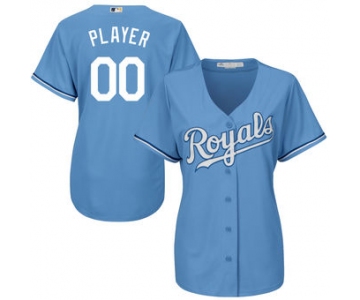 Women's Kansas City Royals Majestic Light Blue Cool Base Custom Alternate Jersey