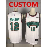 Custom Grizzlies White Nike Throwbacks Swingman Jersey