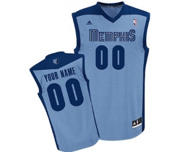 Mens Memphis Grizzlies Customized Light Blue Jersey