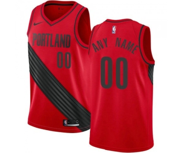Men's Nike Portland Trail Blazers Customized Swingman Red Alternate NBA Statement Edition Jersey