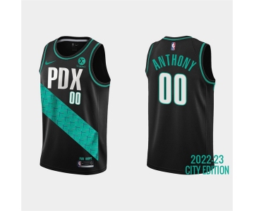 Men's Portland Trail Blazers Active Player Custom 2022-23 Black City Edition Stitched Basketball Jersey