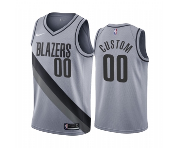 Portland Trail Blazers Personalized Gray NBA Swingman 2020-21 Earned Edition Jersey