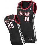 Womens Portland Trailblazers Customized Black Jersey