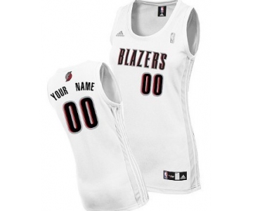 Womens Portland Trailblazers Customized White Jersey