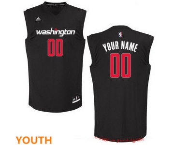 Youth Washington Wizards Custom adidas Black Fashion Basketball Jersey