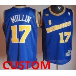 Custom Golden State Warriors 1988-89 Blue Swingman Throwback Jersey