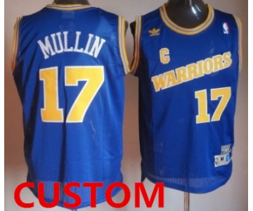 Custom Golden State Warriors 1988-89 Blue Swingman Throwback Jersey