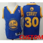 Custom Golden State Warriors Blue Toddlers Jersey