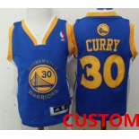 Custom Golden State Warriors Blue Toddlers Jersey
