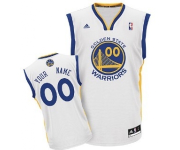 Kids Golden State Warriors Customized White Jersey