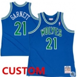 Custom Mitchell & Ness Minnesota Timberwolves Royal 1995-96 Hardwood Classic Authentic Jersey