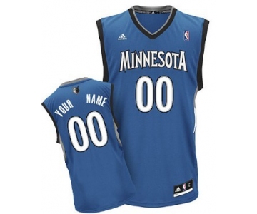 Mens Minnesota Timberwolves Customized Blue Jersey