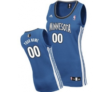 Womens Minnesota Timberwolves Customized Blue Jersey