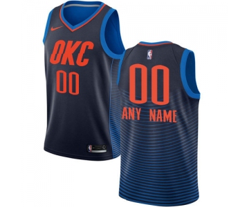 Men's Nike Oklahoma City Thunder Navy Authentic Stitched NBA Custom Jersey