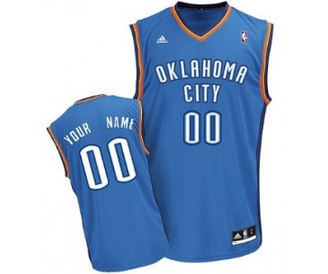 Mens Oklahoma City Thunder Customized Light Blue Jersey