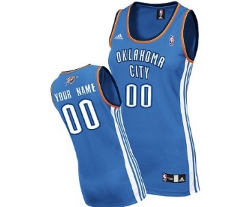Womens Oklahoma City Thunder Customized Light Blue Jersey