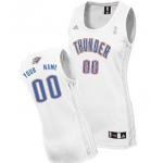 Womens Oklahoma City Thunder Customized White Jersey