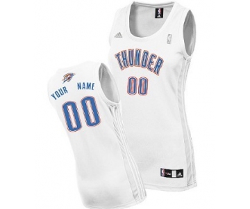 Womens Oklahoma City Thunder Customized White Jersey