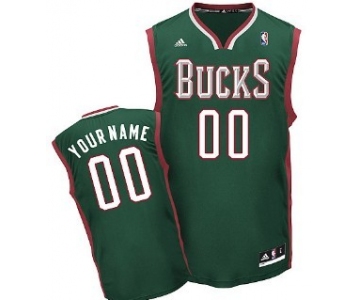 Kids Milwaukee Bucks Customized Green Jersey