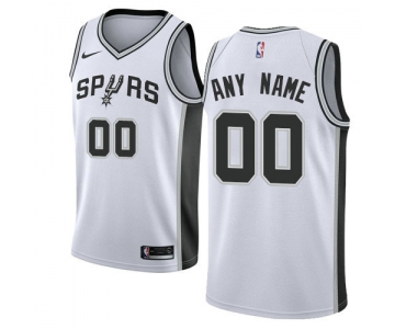 Men's Nike San Antonio Spurs Customized Swingman White Home NBA Association Edition Jersey