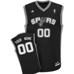 Mens San Antonio Spurs Customized Black Jersey