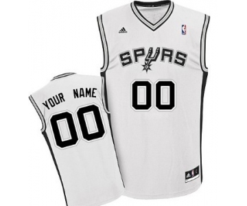 Mens San Antonio Spurs Customized White Jersey