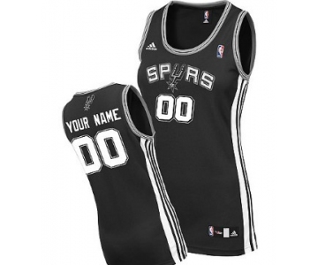Womens San Antonio Spurs Customized Black Jersey