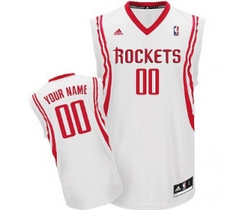 Mens Houston Rockets Customized White Jersey