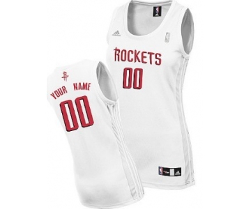 Womens Houston Rockets Customized White Jersey