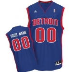 Mens Detroit Pistons Customized Blue Jersey