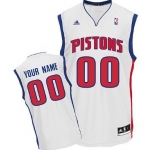 Mens Detroit Pistons Customized White Jersey