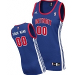Womens Detroit Pistons Customized Blue Jersey