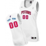 Womens Detroit Pistons Customized White Jersey