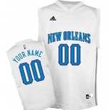 Kids New Orleans Hornets Customized White Jersey