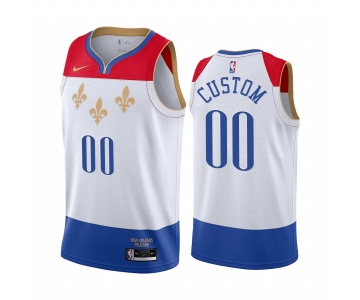 Men's Nike Pelicans Personalized White NBA Swingman 2020-21 City Edition Jersey