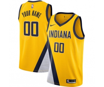 Men's Indiana Pacers Active Player Custom Yellow Swingman Stitched Jersey