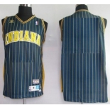 Mens Indiana Pacers Customized Navy Blue Pinstripe Throwback Jersey
