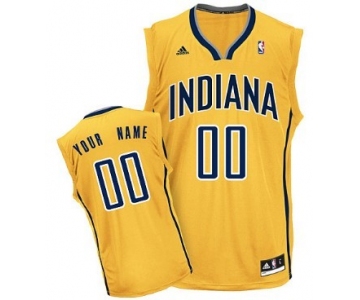 Mens Indiana Pacers Customized Yellow Jersey