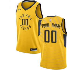Men's Nike Indiana Pacers Customized Authentic Gold NBA Statement Edition Jersey