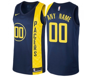 Men's Nike Indiana Pacers Customized Authentic Navy Blue NBA City Edition Jersey