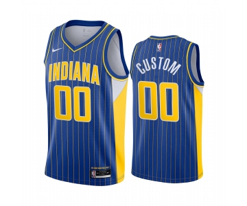 Men's Nike Pacers Personalized Blue NBA Swingman 2020-21 City Edition Jersey