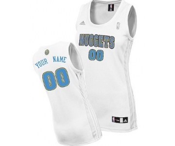 Womens Denver Nuggets Customized White Jersey