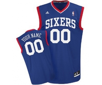 Kids Philadelphia 76ers Customized Blue Jersey