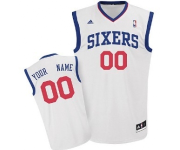 Kids Philadelphia 76ers Customized White Jersey