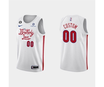 Men's Philadelphia 76ers Active Player Custom 2022-23 White City Edition Stitched Basketball Jersey